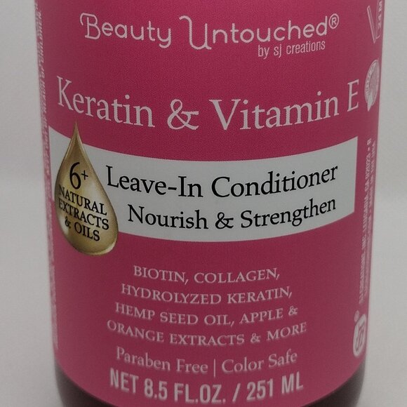 S & J Creations Beauty untouched Keratin and Vitamin E Leave in Conditioner - Picture 1 of 2